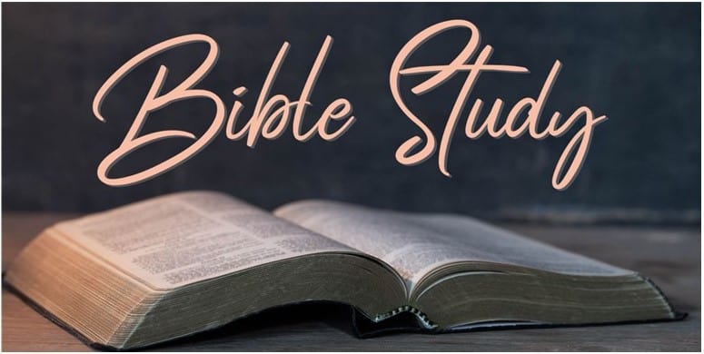 St. John's United Church | A bible with the words bible study on it.